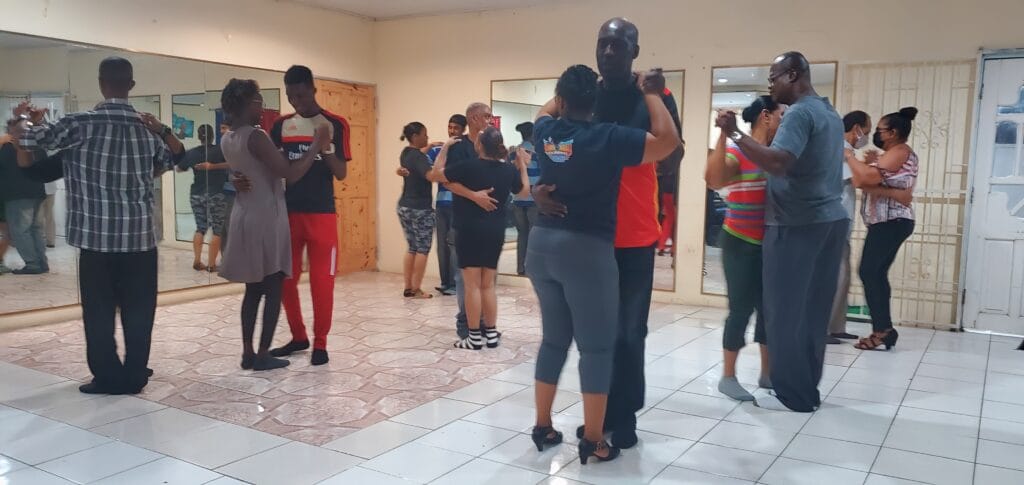 Adult Students Dancing