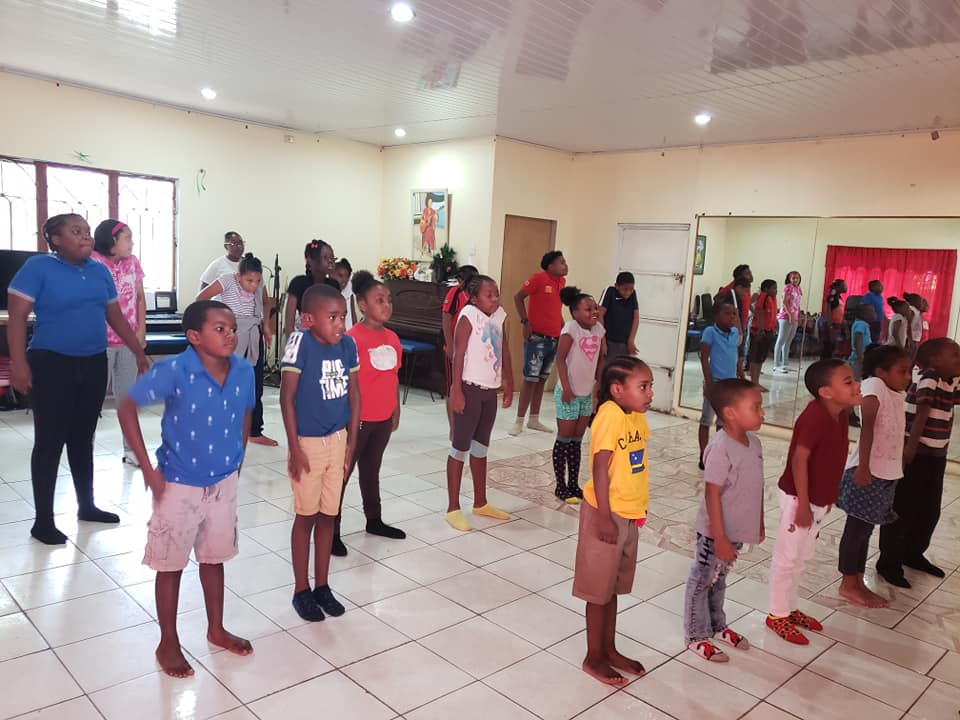 Kids In Dance Class Warming Up